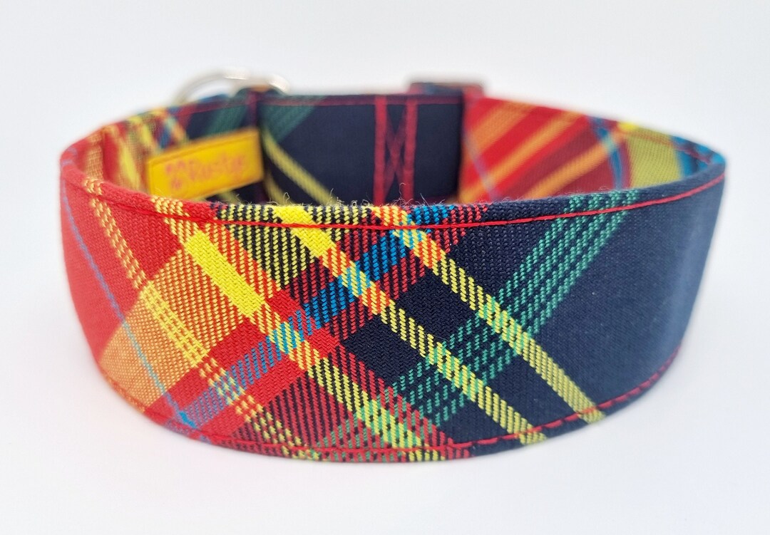 Wide Dog Collar Checkered Dog Collar Martingale Collar Etsy