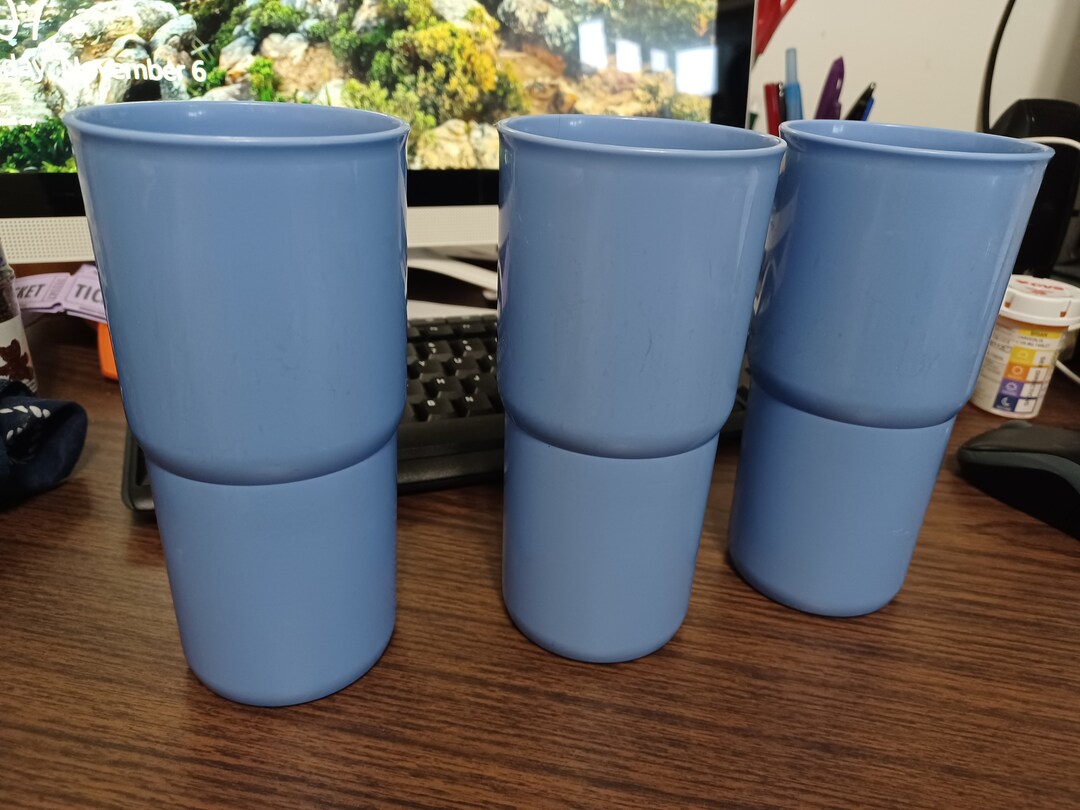 Vintage Tupperware Tumblers 2413. 18 Ounce Etsy