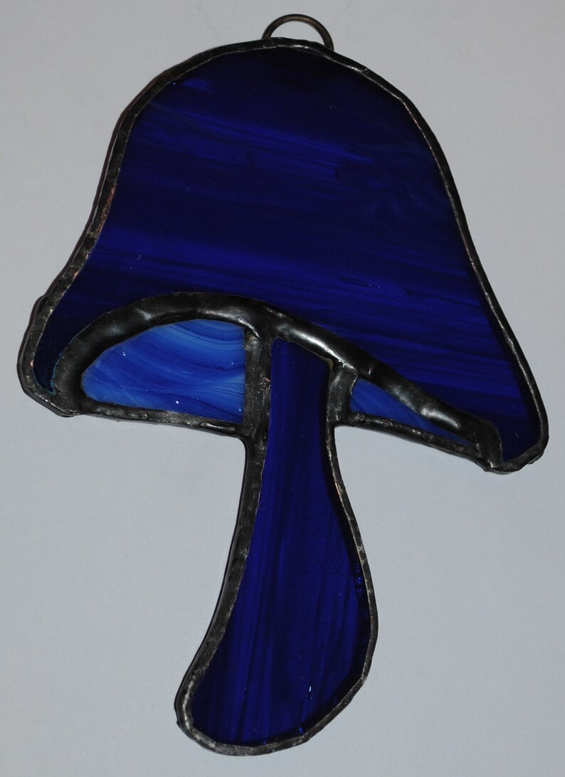 stained glass mushroom suncatcher