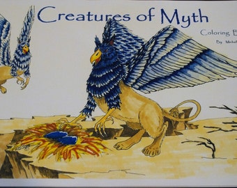 Creatures of Myth adult coloring book