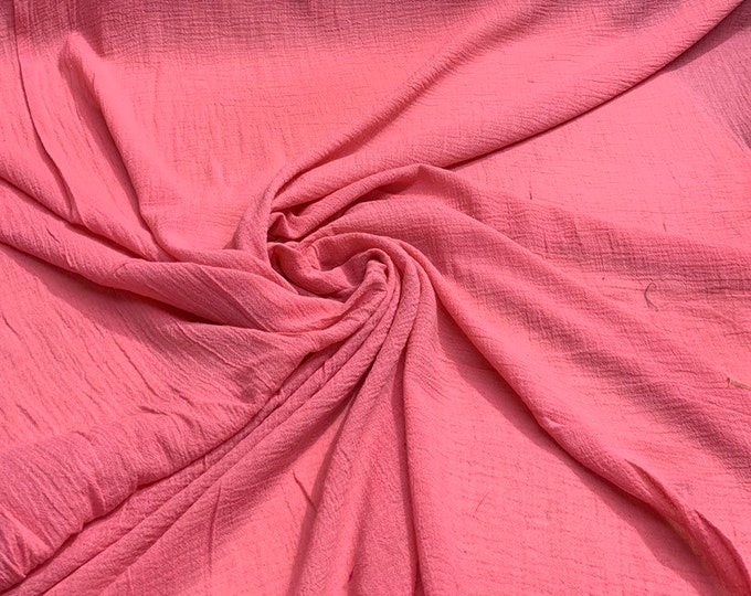 100% cotton gauze 48" wide  beautiful coral color sold by the yard