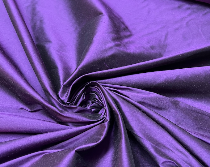 Silk shantung 54" wide   Beautiful bright dark purple iridescent color silk shantung fabric sold by the yard
