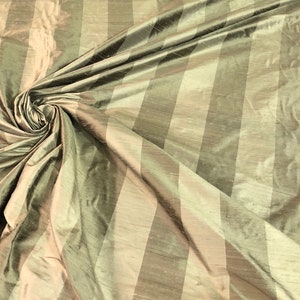 Black Gold 132 Striped Silk Shantung main image 1