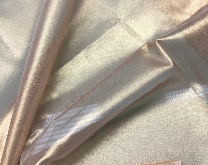 Metallic tissue organza gold color poly viscose Organza 45" wide fabric sold by the yard  Usable for Apparel and interior designing.