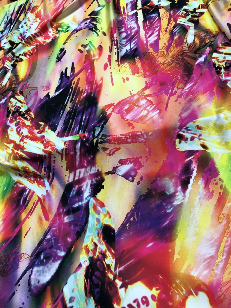 Beautiful Multi Color Hand Paint Style Designer Pattern Digital Print ...