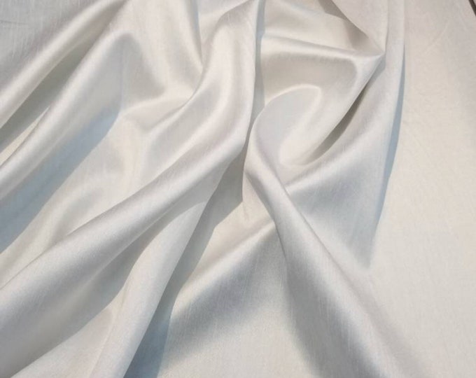 Poly shantung 108" wide   Beautiful white shade    Fabric sold by the yard