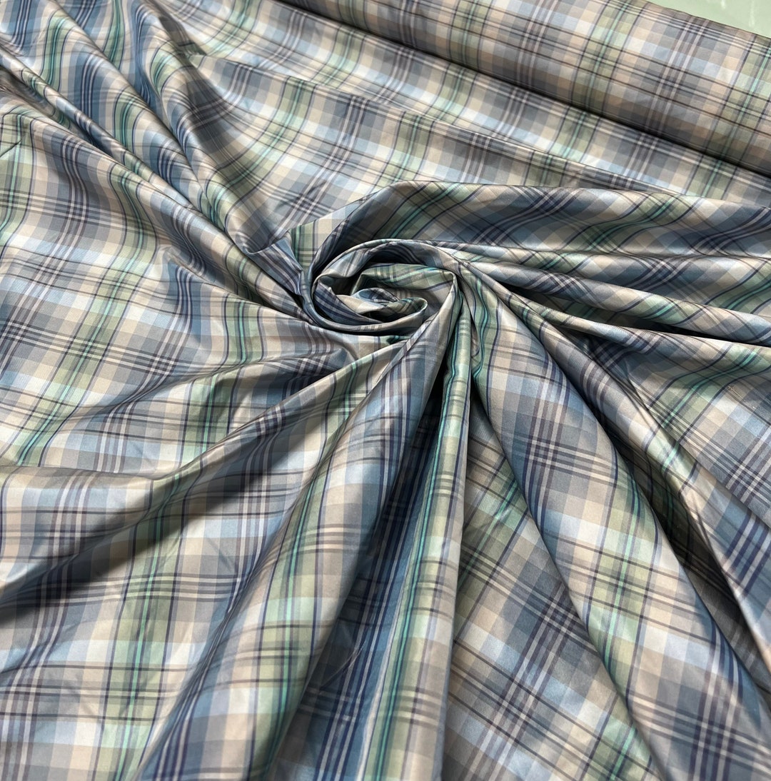 Red/Black Madras 159 Plaid Silk Shantung