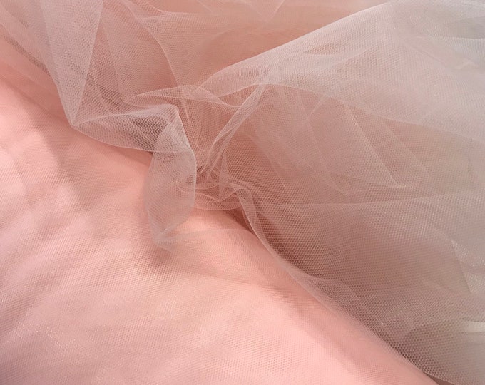 Soft tule fabric 60" wide. Suitable for bridal vale, evening dresses, bridal gowns, beading material.