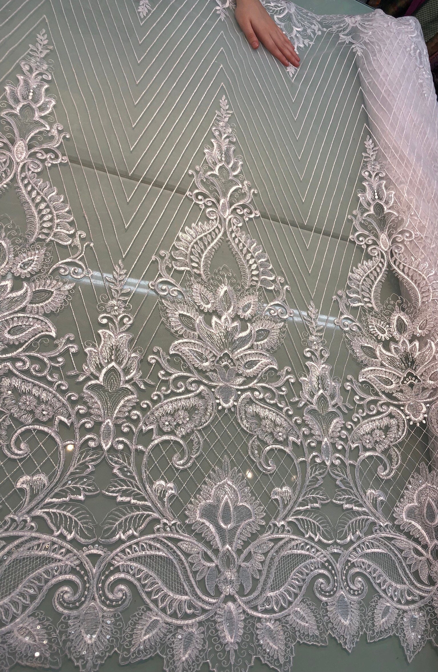 White Bridal Lace Fabric