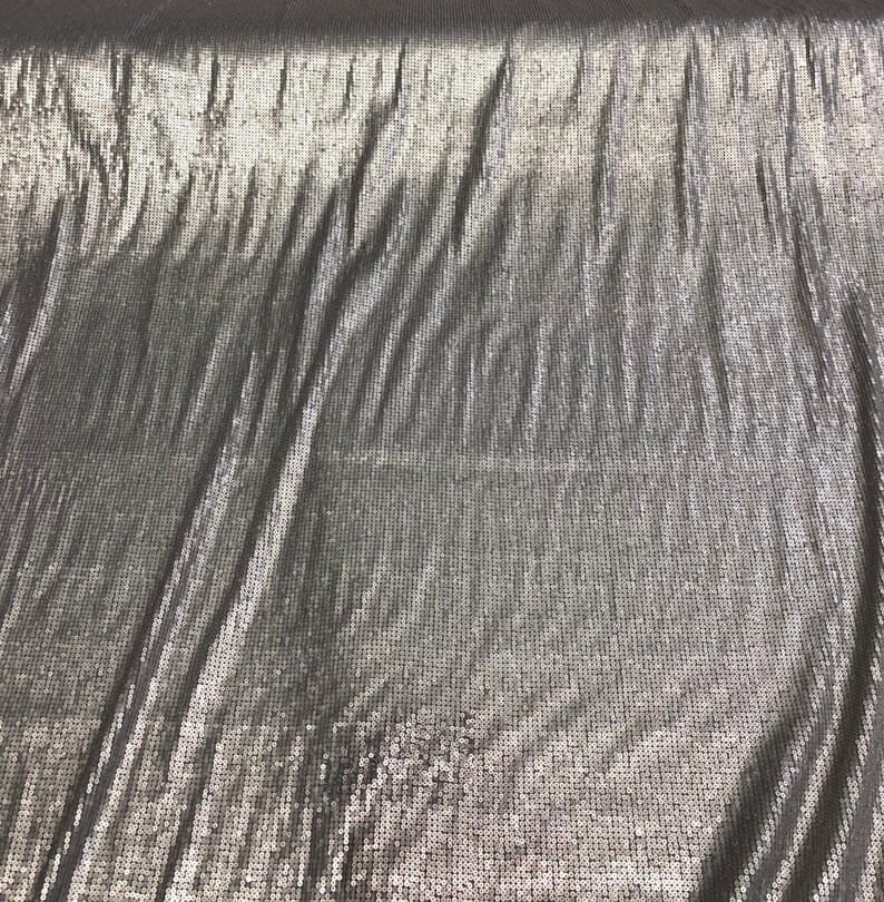 Striped Silver Grey Sequins on Meah Fabric 52 Wide - Etsy