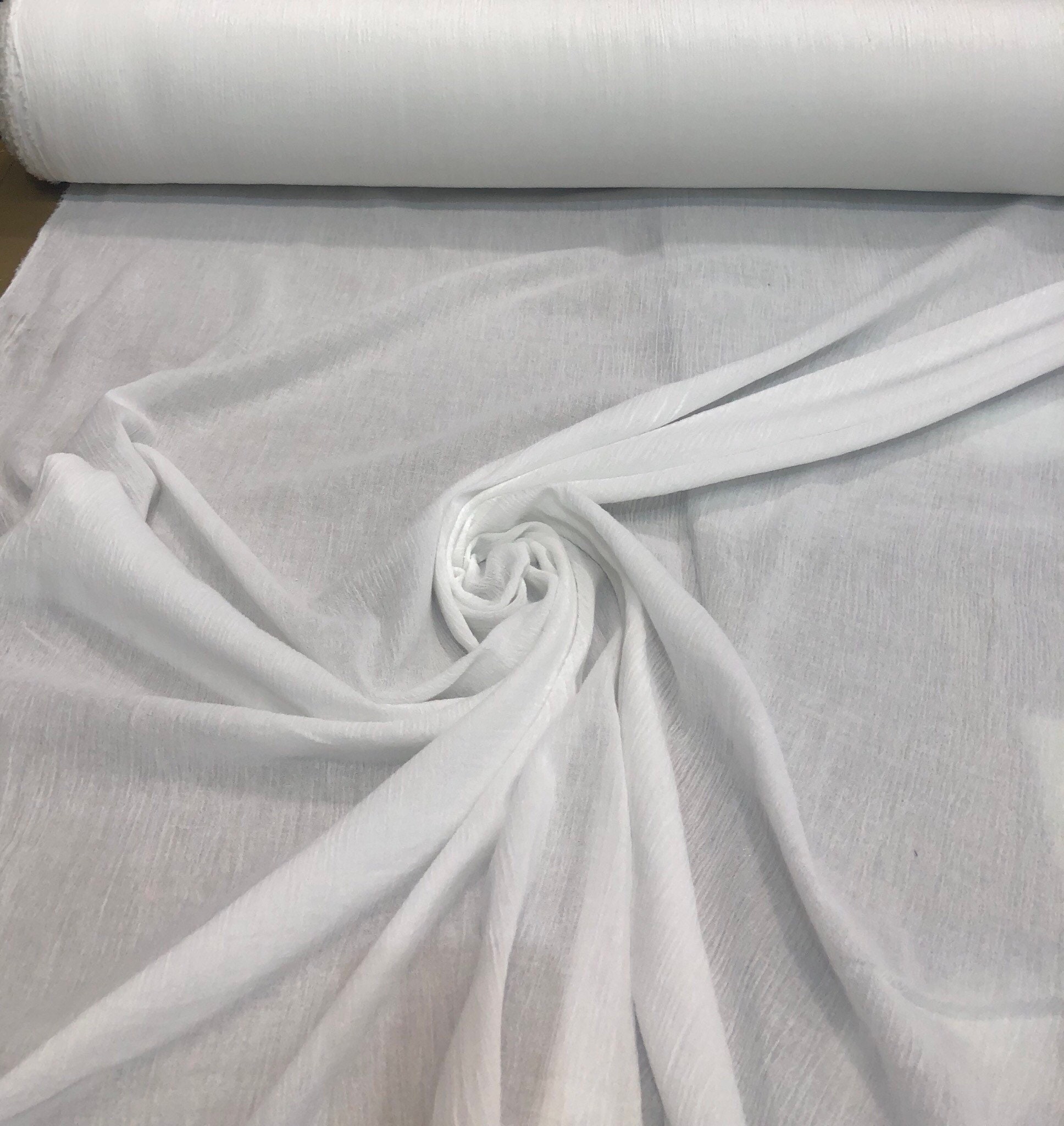 100 cotton gauze 48 wide Beautiful white color cotton gauze fabric
