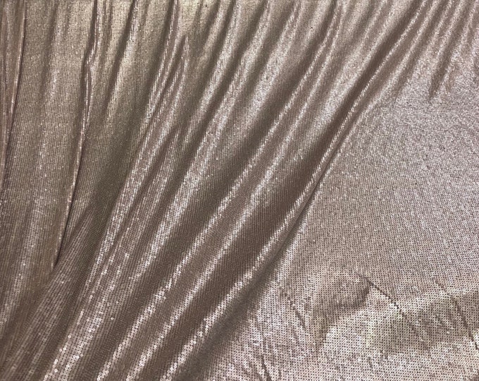 Champagne gold striped sequins on mesh fabric 52" wide   Sequins fabric sold by the yard