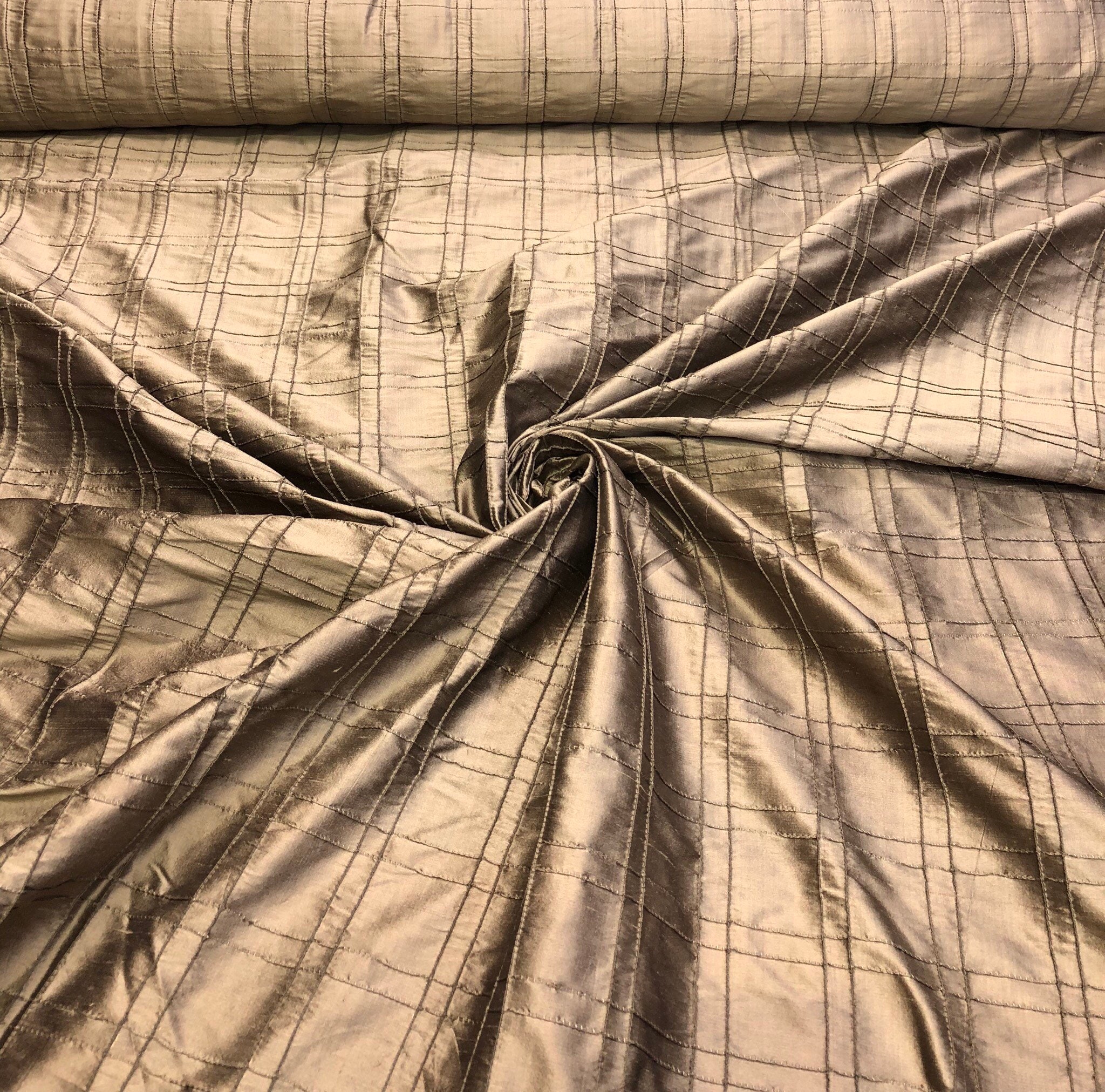 Silk shantung pintuck 52 wide Beautiful bronze color silk shantung