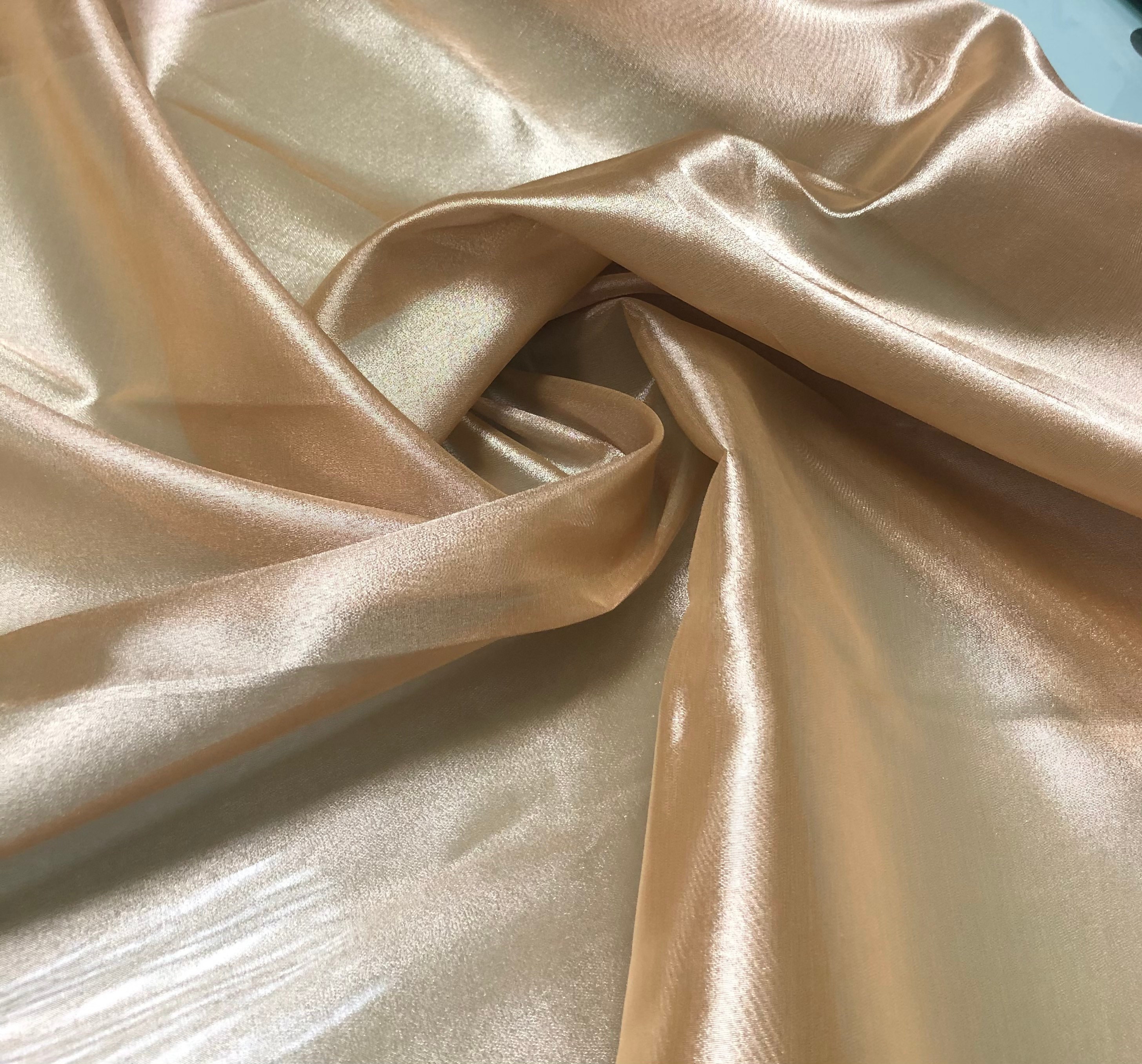 Metallic tissue organza gold color poly viscose Organza 45 wide fabric sold by the yard Usable