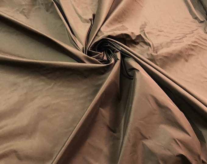 Brown silk shantung 54" wide   Beautiful brown color silk shantung fabric sold by the yard