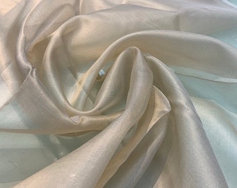 Silk organza fabric 44" wide   Sold by the yard  beautiful champagne gold color silk organza