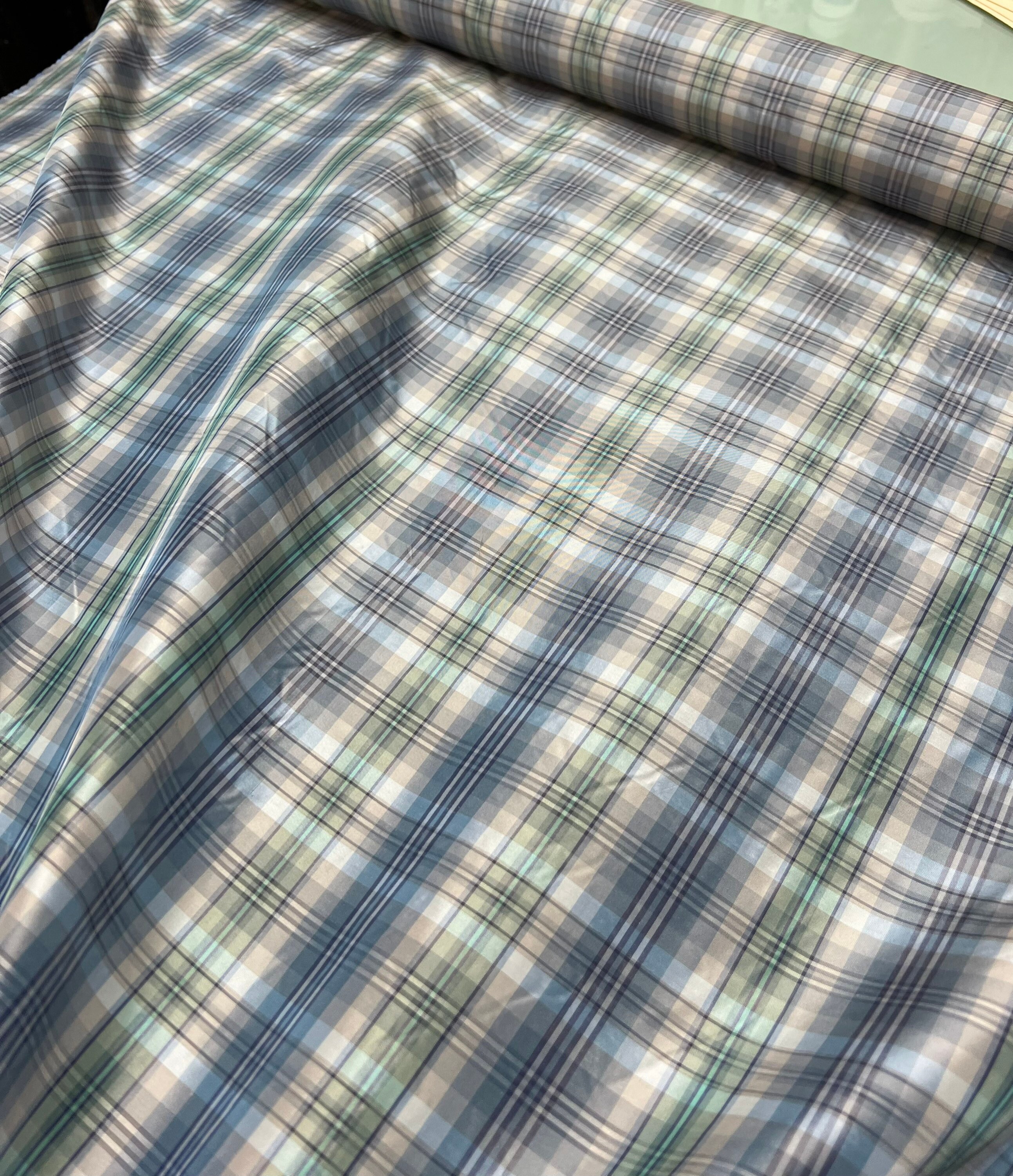 100%silk taffeta fabric multi color plaidsTAFC65[4] 54 wide TAFC65[5] –