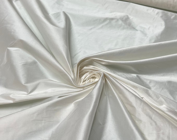 Silk shantung 54" wide   Beautiful white color silk shantung fabric sold by the yard