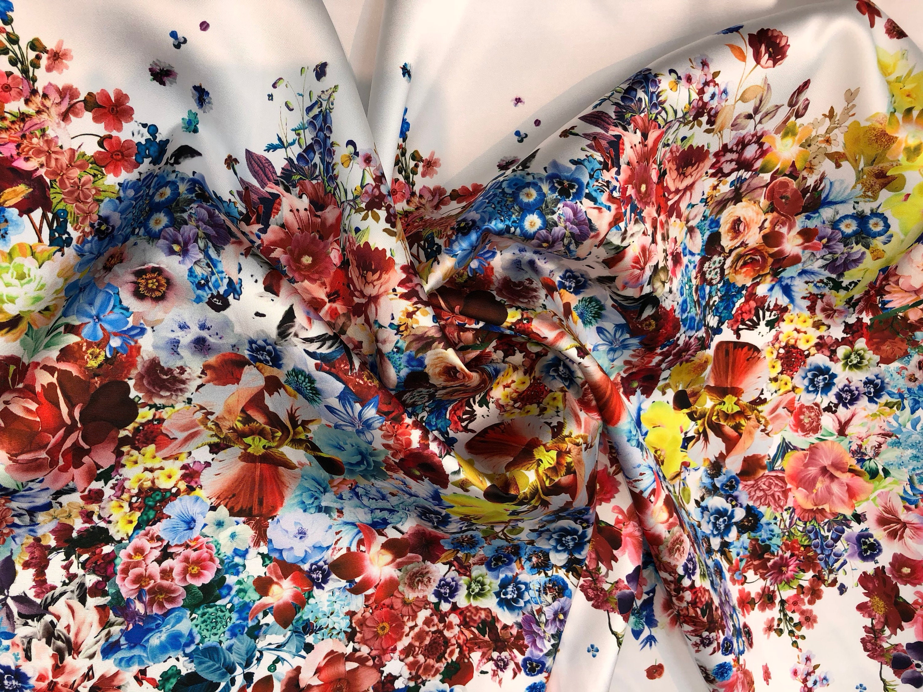 Poly Mikado/Zibelline digitally printed Fabric. 60 Wide Mikado Fabric