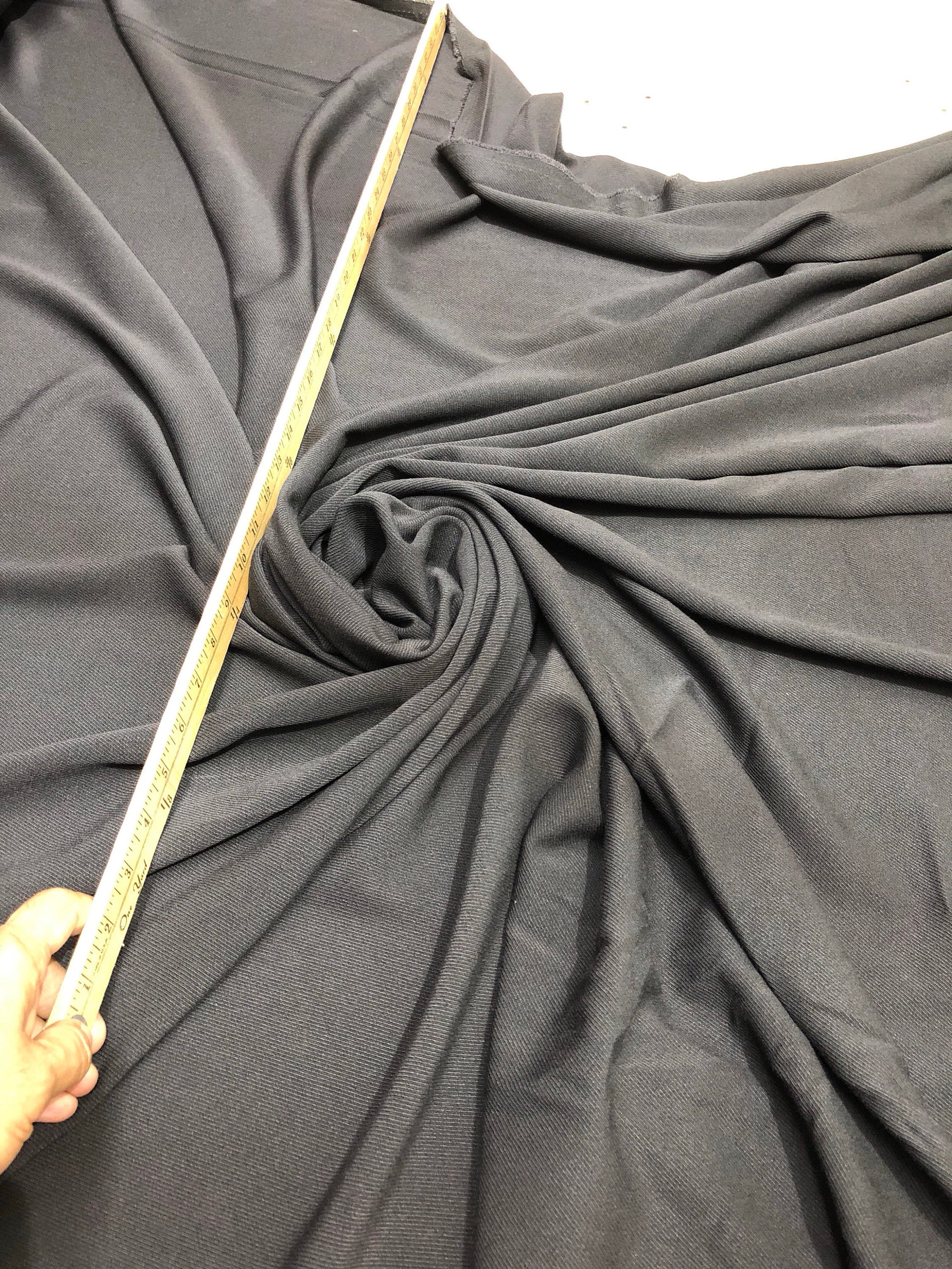 Black stretch twill fabric 60 wide Sold by the yard