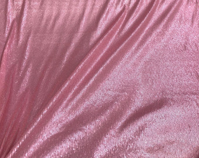 Striped Sequins on meah fabric 52" wide   Beautiful pink color sequins fabric sold by the yard