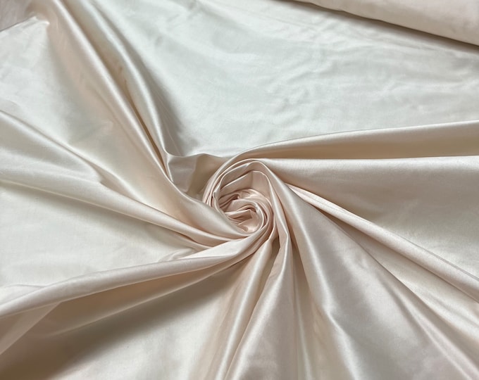 Silk shantung 54" wide   Beautiful soft bridal pink color silk shantung fabric sold by the yard