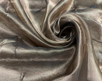 Organza de tissu matalic 45" large Belle couleur de cuivre vendue par cour Approprié pour la décoration apprétusque et à la maison