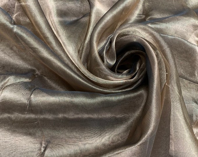 Matalic tissue organza 45" wide   Beautiful copper color sold by the yard   Suitable for appreal and home decor