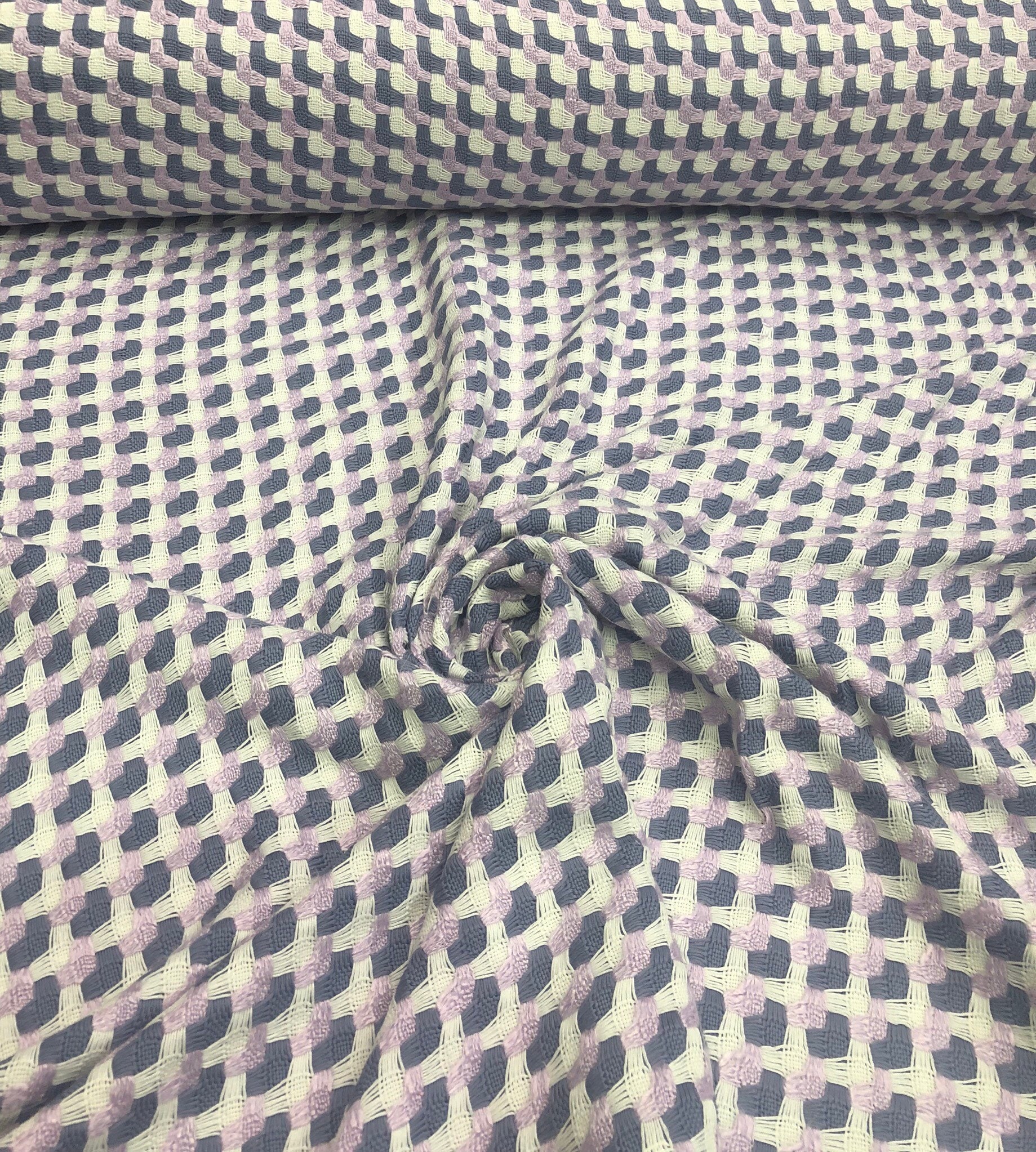 Woven tweed fabric 60 wide Chevron design woven cotton fabric sold by
