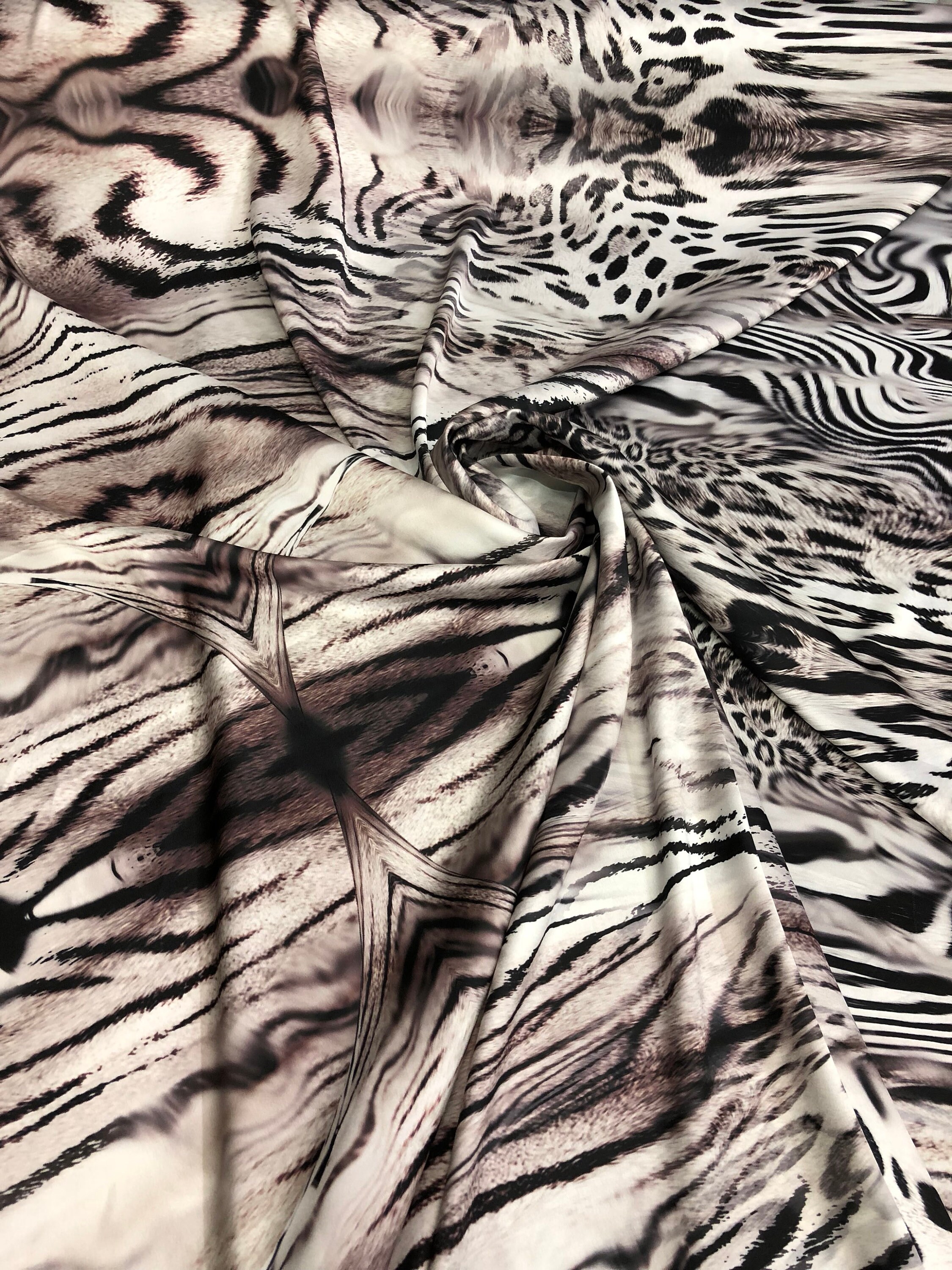 Satin charmeuse digital print 54 wide Beautiful animal print Soft silky