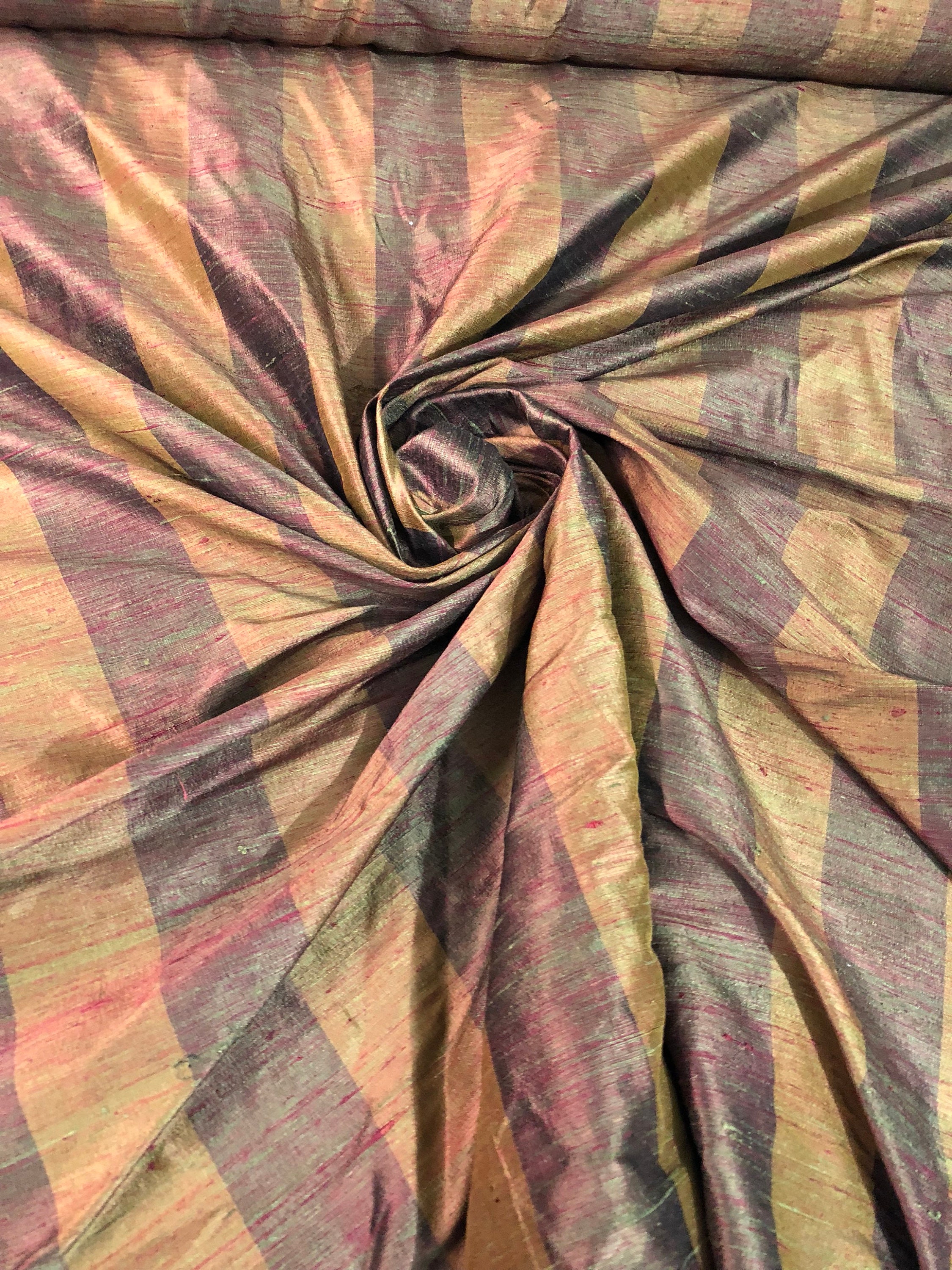 Black 146 Striped Silk Shantung