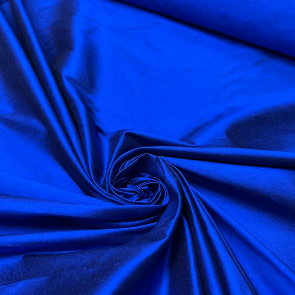 Silk shantung 54" wide   Beautiful bright royal blue iridescent color silk shantung fabric sold by the yard