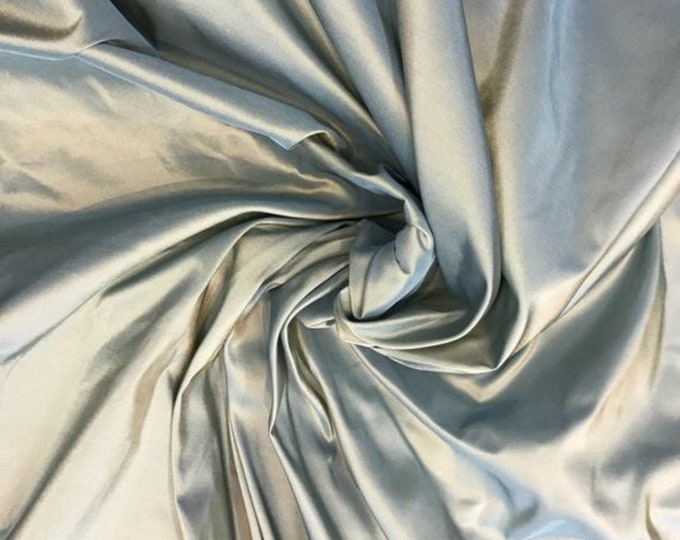 Silk taffeta 54" wide    Beautiful iridescent mint green color silk taffeta fabric sold by the yard