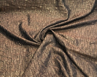 Polyester brocade fabric 60" wide    Beautiful copper color and wine color polyester brocade fabric sold  by the yard