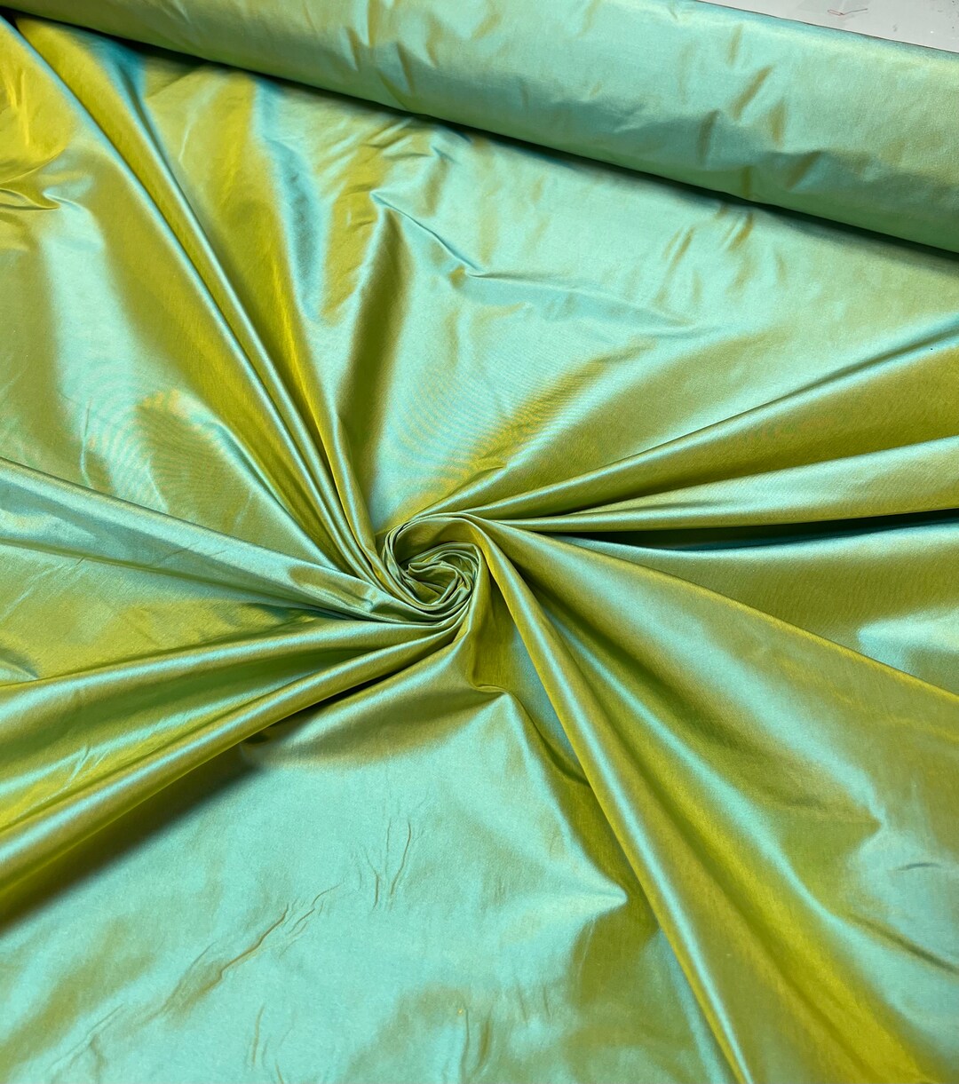 Brown/Multicolor Embroidered METF-004 Silk Taffeta
