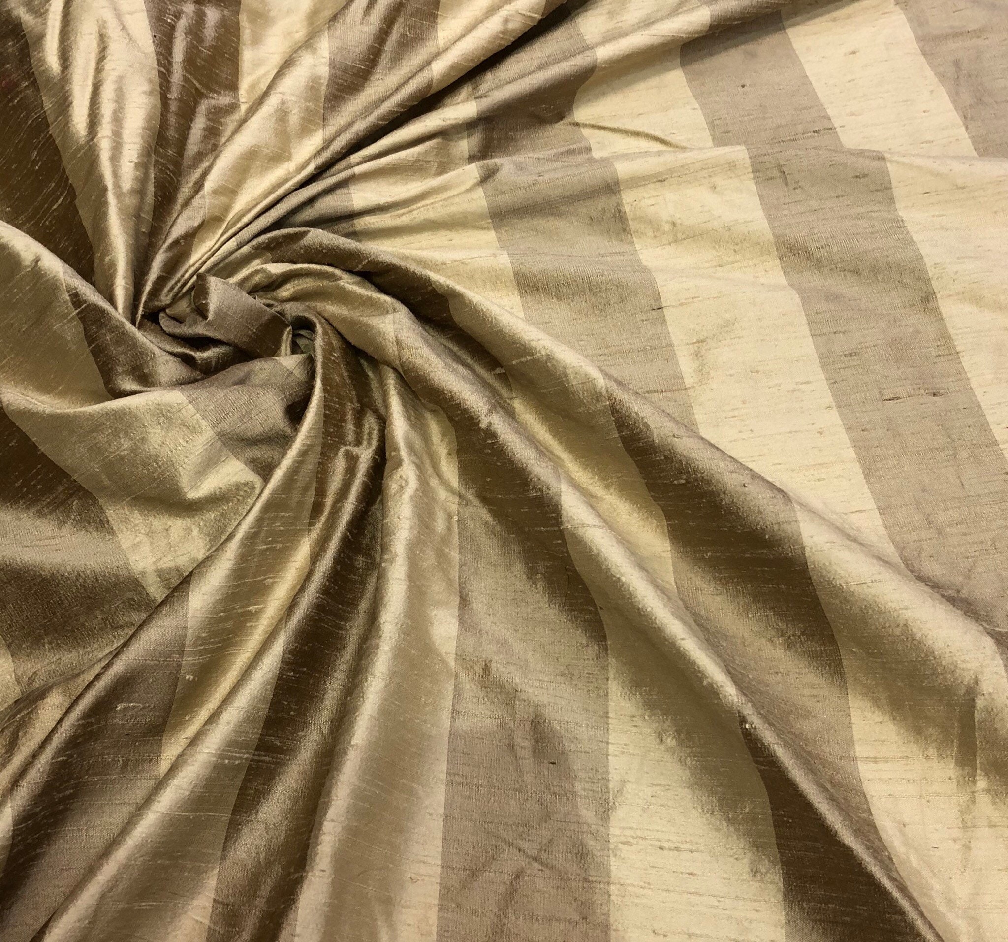 Silk shantung stripe 54 wide Beautiful gold stripe silk Silk shantung stripe 54 wide Beautiful gold stripe silk
