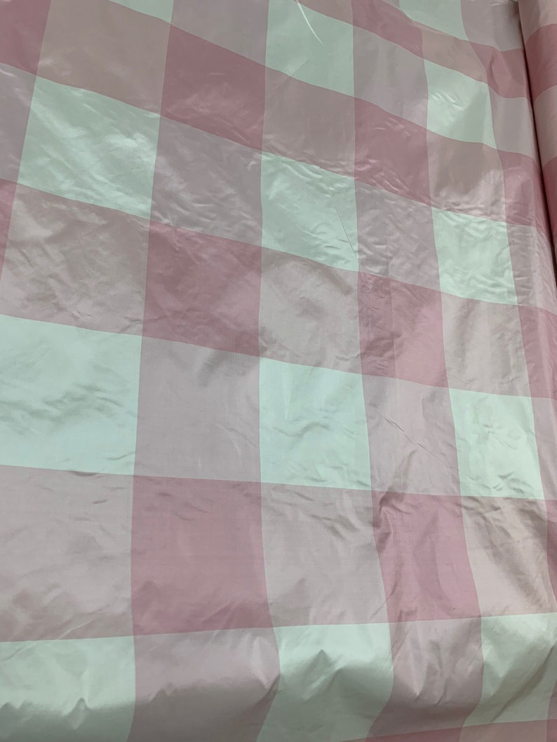 Beautiful Baby Pink and White 100 Silk Taffeta 54 Wide. Best Etsy