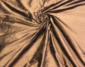 Silk dupion 45" wide     Beautiful bronze color silk dupion fabric sold by the yard