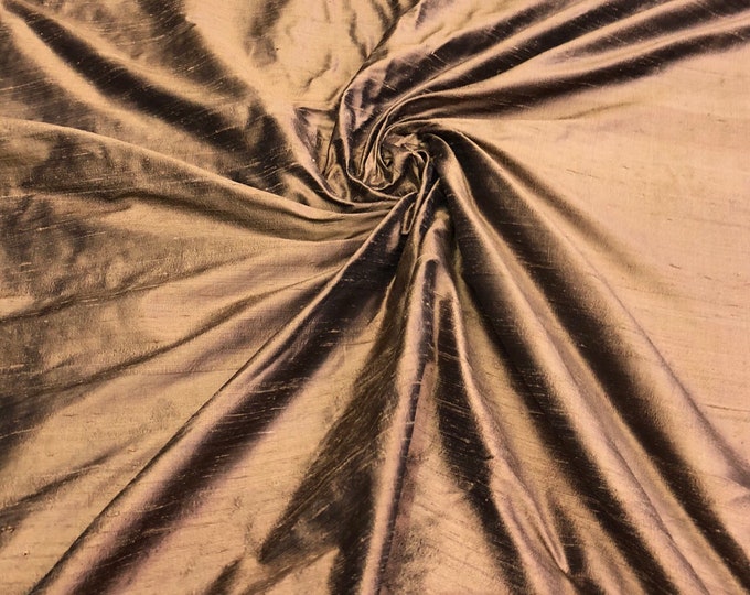 Silk dupion 45" wide     Beautiful bronze color silk dupion fabric sold by the yard