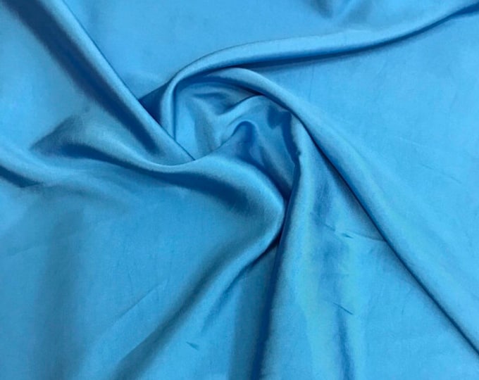 Turquoise Poly Mikado/Zibelline  Fabric. 60" Wide Mikado Fabric is a unique blend makes this fabric soft & Gives Structure to  Dress