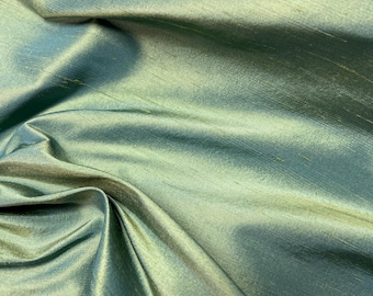 Silk taffeta 54" wide    Beautiful burnt green vintage color silk taffeta fabric sold by the yard