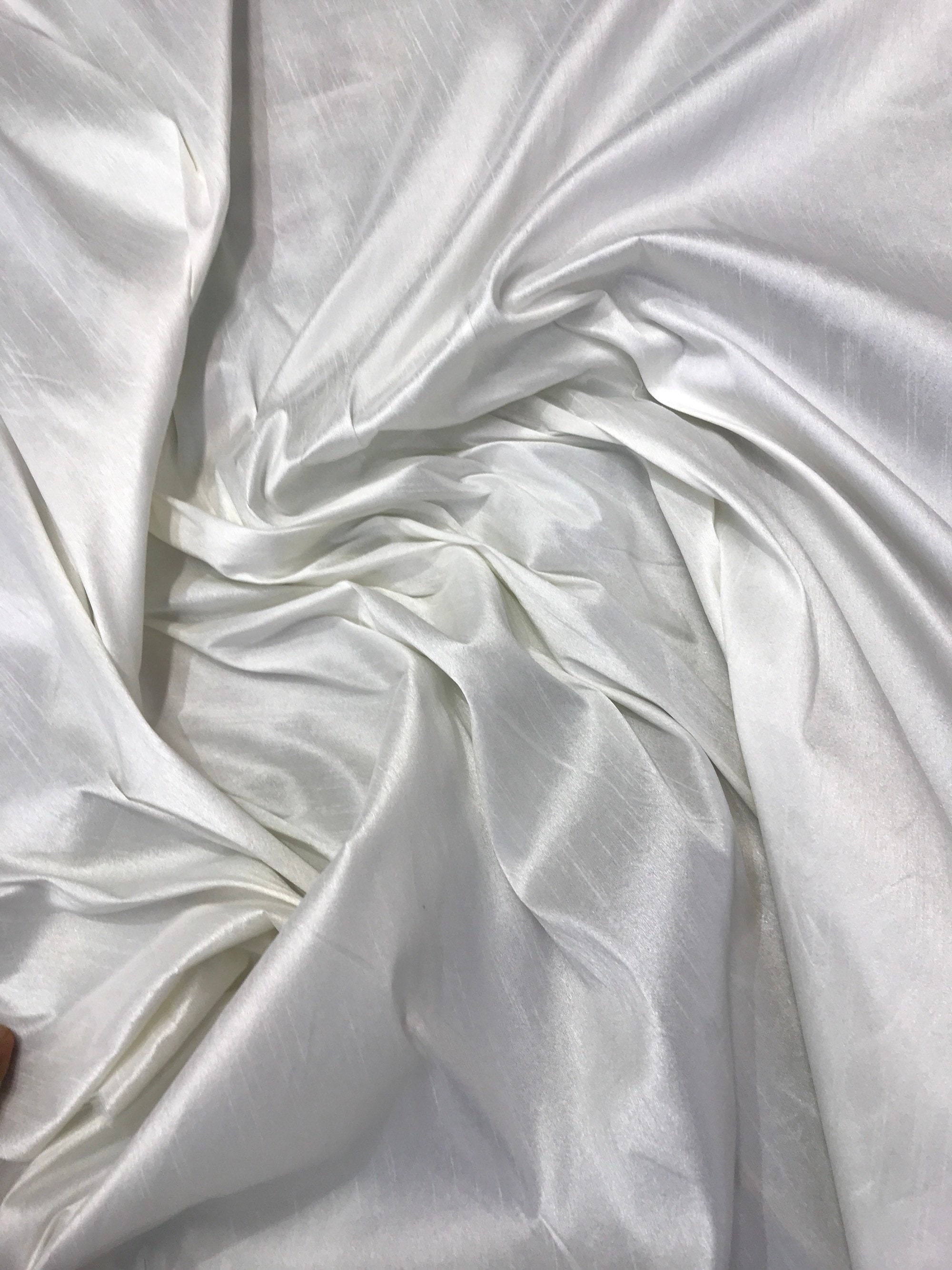 Ivory Shantung/Dupioni fabric. 54 wide. Shantung fabric is unique blend ...