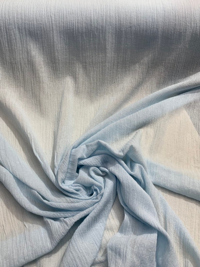 100 cotton gauze 48 wide beautiful baby blue color sold by the yard