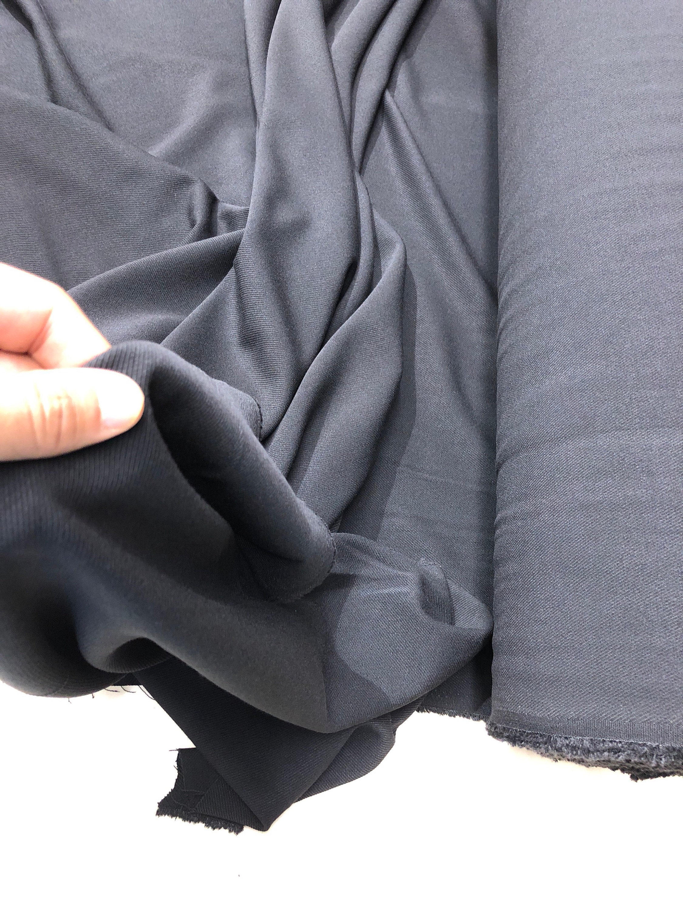Black stretch twill fabric 60 wide Sold by the yard