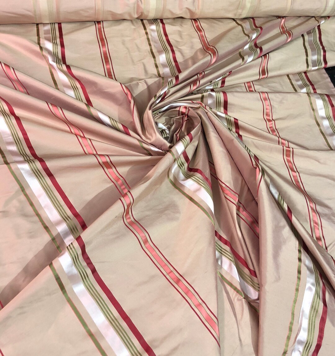 Multicolor Striped Silk Shantung 110 Fabric main image 0