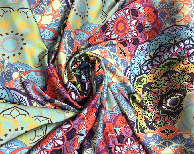 Beautiful pastel colors digital floral print 54” wide.  Best used for appreal. Sold by the yard.