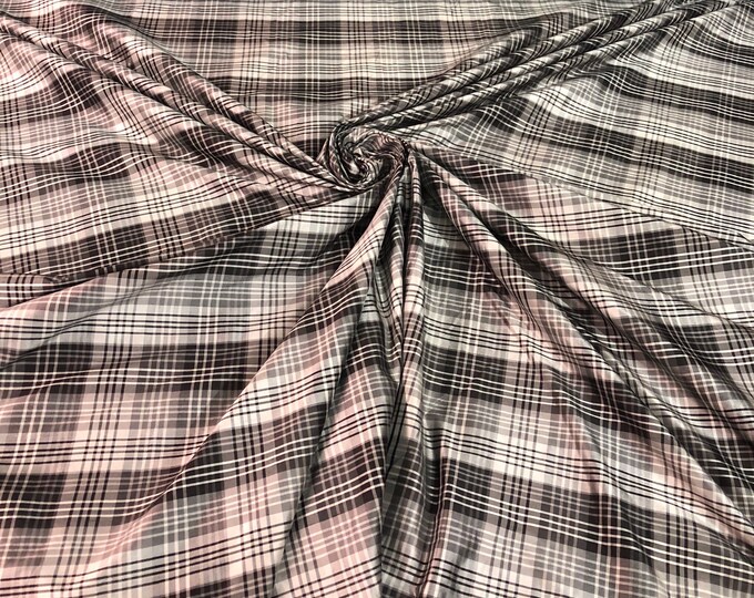 Black Gold 217 Plaid Silk Shantung main image 0