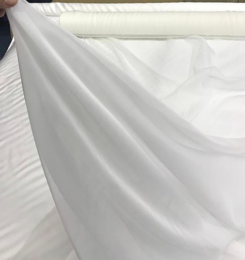 Ivory Pleated Polyester Organza Flirtation