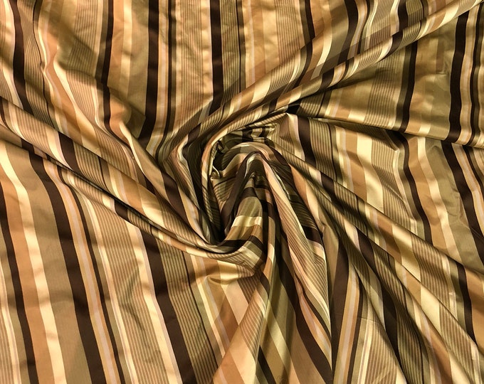 100% silk taffeta satin stripes  54" wide          Sold by the yard