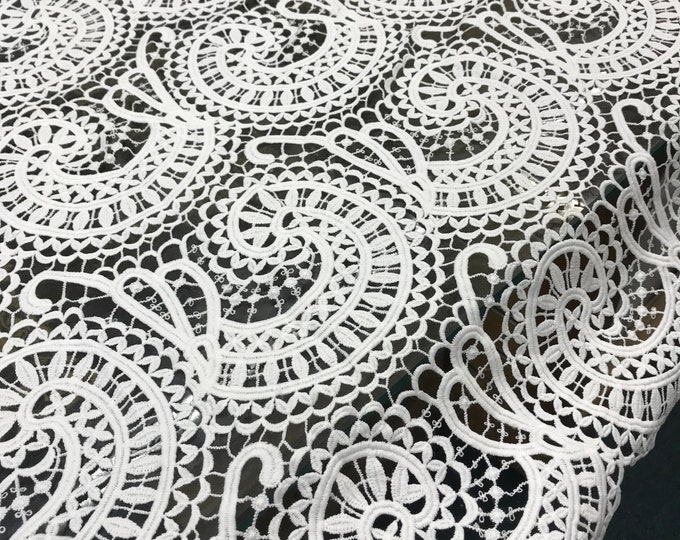 Guipure lace fabric 52" wide